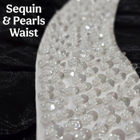 Custom Black & Red Chiffon Dress ✦ Girls 6 ✦ Handmade Roses Sparkle Sash Formal - Picture 8 of 16